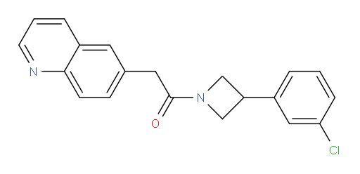 1-(3-(3-chlorophenyl)azetidin-1-yl)-2-(quinolin-6-yl)ethanone
