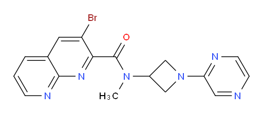 3-bromo-N-methyl-N-(1-(pyrazin-2-yl)azetidin-3-yl)-1,8-naphthyridine-2-carboxamide