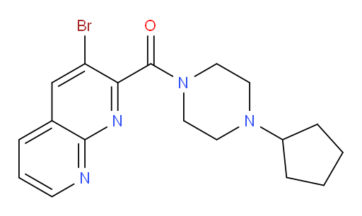 (3-bromo-1,8-naphthyridin-2-yl)(4-cyclopentylpiperazin-1-yl)methanone