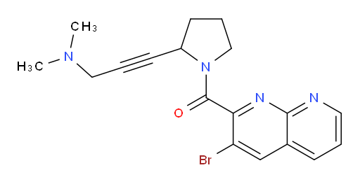 (3-bromo-1,8-naphthyridin-2-yl)(2-(3-(dimethylamino)prop-1-yn-1-yl)pyrrolidin-1-yl)methanone