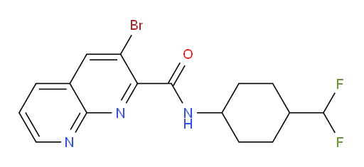 3-bromo-N-(4-(difluoromethyl)cyclohexyl)-1,8-naphthyridine-2-carboxamide