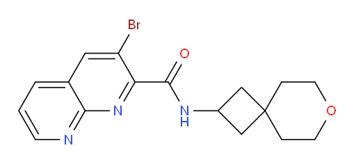 3-bromo-N-(7-oxaspiro[3.5]nonan-2-yl)-1,8-naphthyridine-2-carboxamide