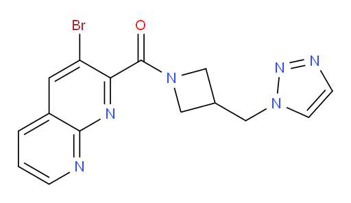 (3-((1H-1,2,3-triazol-1-yl)methyl)azetidin-1-yl)(3-bromo-1,8-naphthyridin-2-yl)methanone