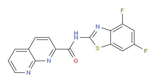 N-(4,6-difluorobenzo[d]thiazol-2-yl)-1,8-naphthyridine-2-carboxamide