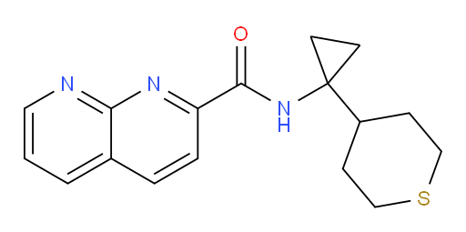 N-(1-(tetrahydro-2H-thiopyran-4-yl)cyclopropyl)-1,8-naphthyridine-2-carboxamide