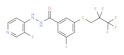N'-(3-fluoropyridin-4-yl)-3-iodo-5-((2,2,3,3,3-pentafluoropropyl)thio)benzohydrazide