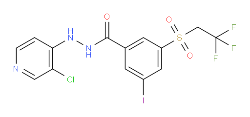 N'-(3-chloropyridin-4-yl)-3-iodo-5-((2,2,2-trifluoroethyl)sulfonyl)benzohydrazide