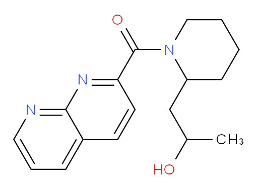 (2-(2-hydroxypropyl)piperidin-1-yl)(1,8-naphthyridin-2-yl)methanone
