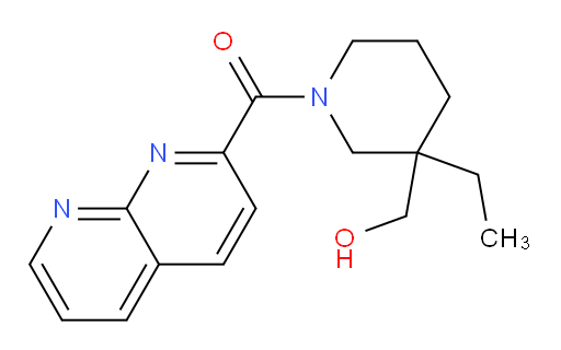 (3-ethyl-3-(hydroxymethyl)piperidin-1-yl)(1,8-naphthyridin-2-yl)methanone