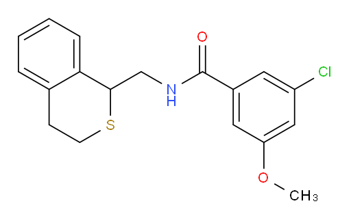 3-chloro-N-(isothiochroman-1-ylmethyl)-5-methoxybenzamide