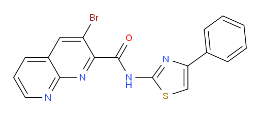 3-bromo-N-(4-phenylthiazol-2-yl)-1,8-naphthyridine-2-carboxamide