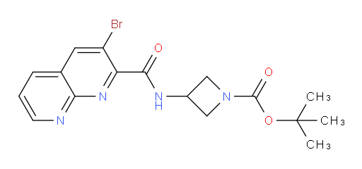 tert-butyl 3-(3-bromo-1,8-naphthyridine-2-carboxamido)azetidine-1-carboxylate