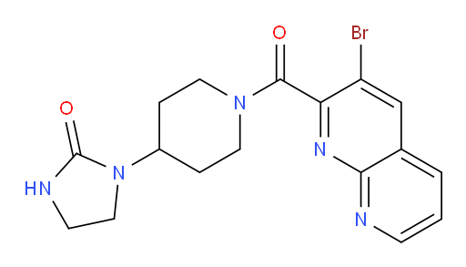 1-(1-(3-bromo-1,8-naphthyridine-2-carbonyl)piperidin-4-yl)imidazolidin-2-one