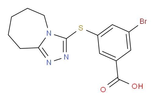 3-bromo-5-((6,7,8,9-tetrahydro-5H-[1,2,4]triazolo[4,3-a]azepin-3-yl)thio)benzoic acid