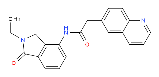 N-(2-ethyl-1-oxoisoindolin-4-yl)-2-(quinolin-6-yl)acetamide