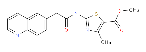 methyl 4-methyl-2-(2-(quinolin-6-yl)acetamido)thiazole-5-carboxylate