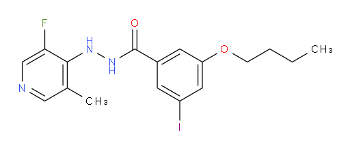 3-butoxy-N'-(3-fluoro-5-methylpyridin-4-yl)-5-iodobenzohydrazide