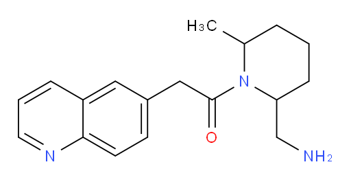 1-(2-(aminomethyl)-6-methylpiperidin-1-yl)-2-(quinolin-6-yl)ethanone