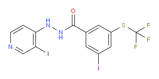 3-iodo-N'-(3-iodopyridin-4-yl)-5-((trifluoromethyl)thio)benzohydrazide