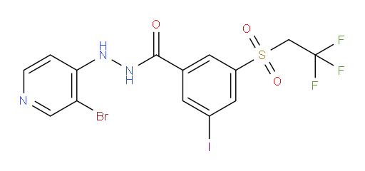 N'-(3-bromopyridin-4-yl)-3-iodo-5-((2,2,2-trifluoroethyl)sulfonyl)benzohydrazide