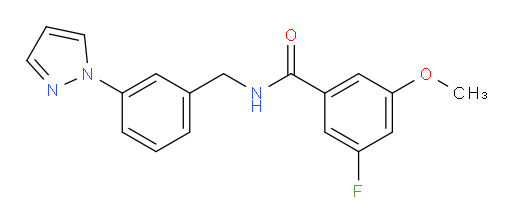 N-(3-(1H-pyrazol-1-yl)benzyl)-3-fluoro-5-methoxybenzamide