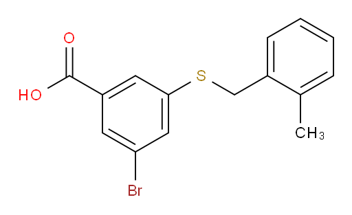 3-bromo-5-((2-methylbenzyl)thio)benzoic acid