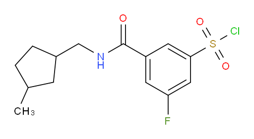 3-fluoro-5-(((3-methylcyclopentyl)methyl)carbamoyl)benzene-1-sulfonyl chloride