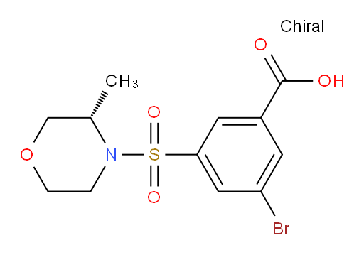 (S)-3-bromo-5-((3-methylmorpholino)sulfonyl)benzoic acid
