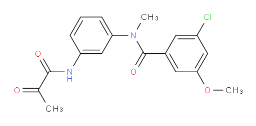 3-chloro-5-methoxy-N-methyl-N-(3-(2-oxopropanamido)phenyl)benzamide