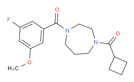 (4-(cyclobutanecarbonyl)-1,4-diazepan-1-yl)(3-fluoro-5-methoxyphenyl)methanone