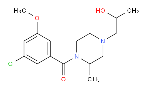 (3-chloro-5-methoxyphenyl)(4-(2-hydroxypropyl)-2-methylpiperazin-1-yl)methanone