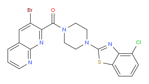 (3-bromo-1,8-naphthyridin-2-yl)(4-(4-chlorobenzo[d]thiazol-2-yl)piperazin-1-yl)methanone