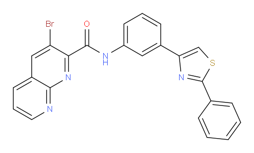 3-bromo-N-(3-(2-phenylthiazol-4-yl)phenyl)-1,8-naphthyridine-2-carboxamide