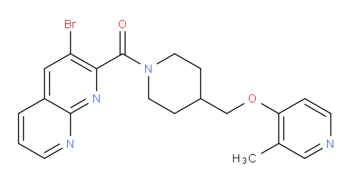 (3-bromo-1,8-naphthyridin-2-yl)(4-(((3-methylpyridin-4-yl)oxy)methyl)piperidin-1-yl)methanone