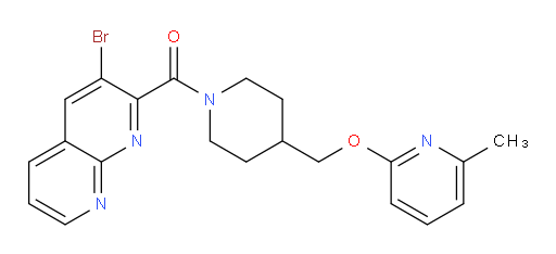 (3-bromo-1,8-naphthyridin-2-yl)(4-(((6-methylpyridin-2-yl)oxy)methyl)piperidin-1-yl)methanone