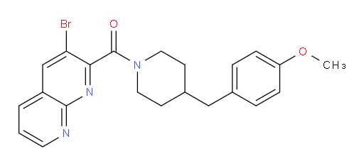 (3-bromo-1,8-naphthyridin-2-yl)(4-(4-methoxybenzyl)piperidin-1-yl)methanone