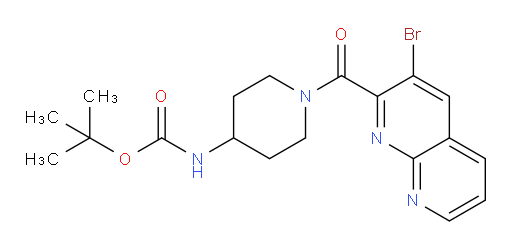 tert-butyl (1-(3-bromo-1,8-naphthyridine-2-carbonyl)piperidin-4-yl)carbamate