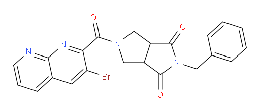 2-benzyl-5-(3-bromo-1,8-naphthyridine-2-carbonyl)tetrahydropyrrolo[3,4-c]pyrrole-1,3(2H,3aH)-dione