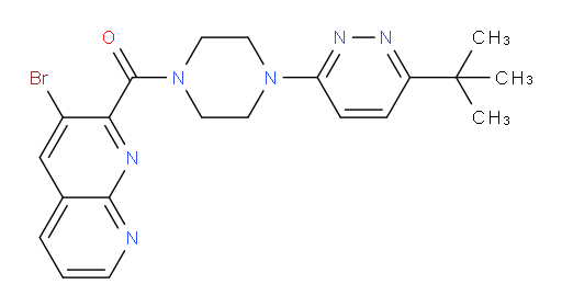 (3-bromo-1,8-naphthyridin-2-yl)(4-(6-(tert-butyl)pyridazin-3-yl)piperazin-1-yl)methanone