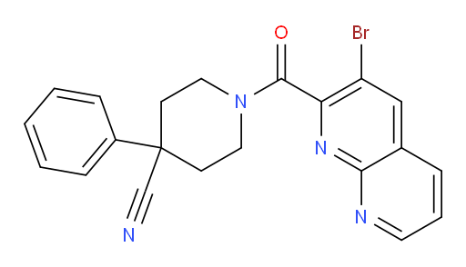 1-(3-bromo-1,8-naphthyridine-2-carbonyl)-4-phenylpiperidine-4-carbonitrile