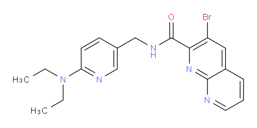 3-bromo-N-((6-(diethylamino)pyridin-3-yl)methyl)-1,8-naphthyridine-2-carboxamide