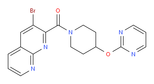 (3-bromo-1,8-naphthyridin-2-yl)(4-(pyrimidin-2-yloxy)piperidin-1-yl)methanone