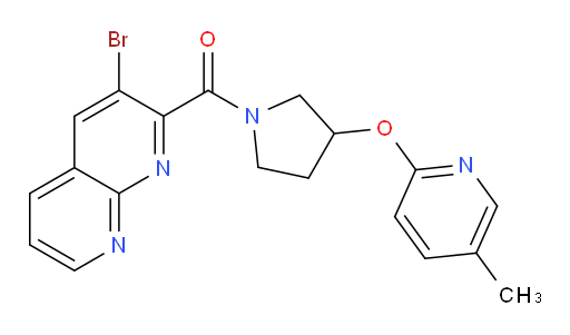 (3-bromo-1,8-naphthyridin-2-yl)(3-((5-methylpyridin-2-yl)oxy)pyrrolidin-1-yl)methanone