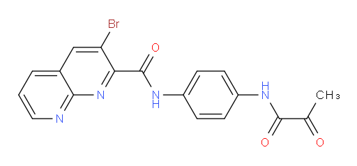3-bromo-N-(4-(2-oxopropanamido)phenyl)-1,8-naphthyridine-2-carboxamide