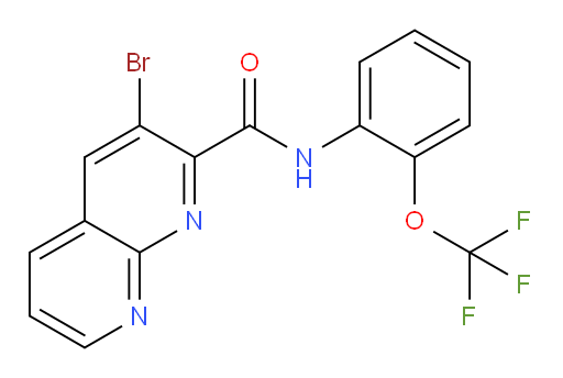 3-bromo-N-(2-(trifluoromethoxy)phenyl)-1,8-naphthyridine-2-carboxamide