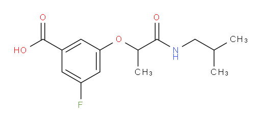 3-fluoro-5-((1-(isobutylamino)-1-oxopropan-2-yl)oxy)benzoic acid
