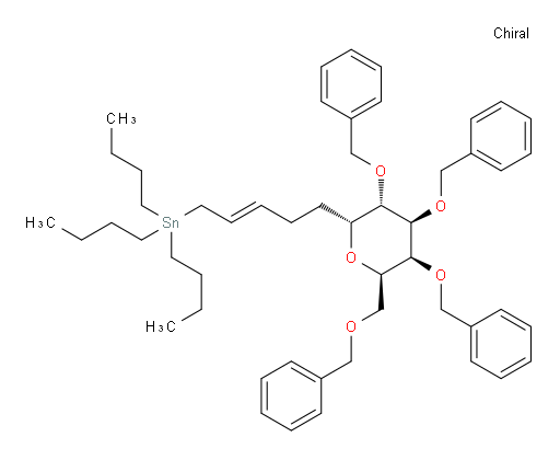 tributyl((E)-5-((2R,3S,4R,5S,6R)-3,4,5-tris(benzyloxy)-6-((benzyloxy)methyl)tetrahydro-2H-pyran-2-yl)pent-2-en-1-yl)stannane
