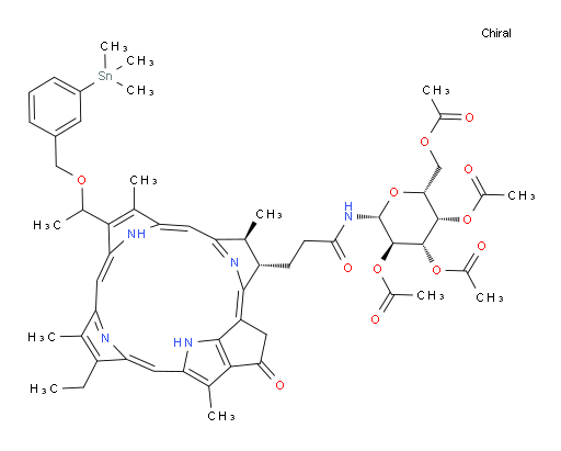 (3S,4S)-14-Ethyl-4,8,13,18-tetramethyl-20-oxo-N-(2,3,4,6-tetra-O-acetyl-β-D-galactopyranosyl)-9-[1-[[3-(trimethylstannyl)phenyl]methoxy]ethyl]-3-phorbinepropanamide
