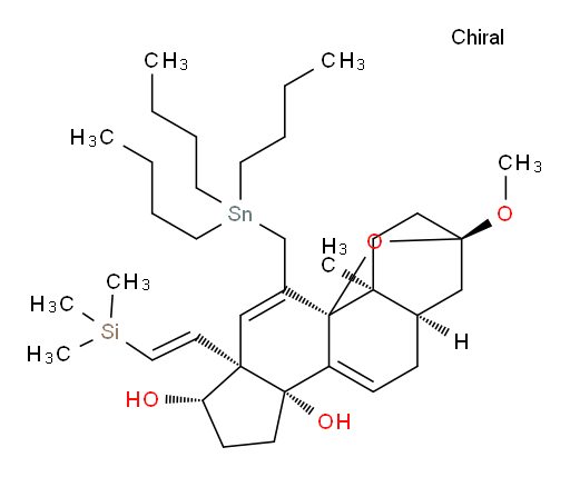(3R,5R,9S,10S,13S,14R,17S)-3-methoxy-10-methyl-11-((tributylstannyl)methyl)-13-((E)-2-(trimethylsilyl)vinyl)-1,2,3,4,5,6,10,13,14,15,16,17-dodecahydro-3,9-epoxycyclopenta[a]phenanthrene-14,17-diol