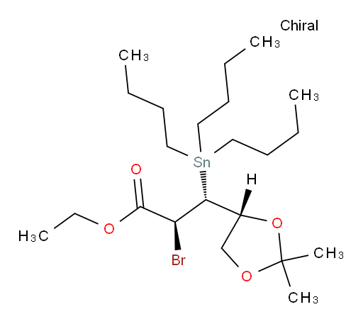 (2S,3R)-ethyl 2-bromo-3-((R)-2,2-dimethyl-1,3-dioxolan-4-yl)-3-(tributylstannyl)propanoate